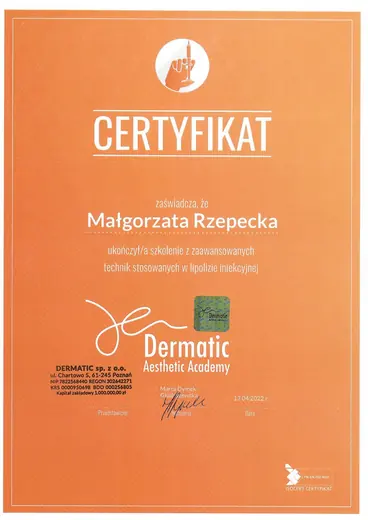 Dermatic Aesthetic Academy: zaawansowane techniki lipolizy iniekcyjnej