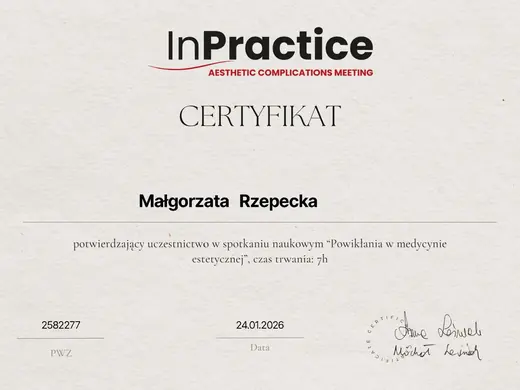 InPractice Aesthetic Complications Meeting: powikłania w medycynie estetycznej