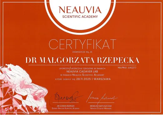 Neauvia Scientific Academy: szkolenie cadaverowe z anatomii twarzy, dr Zoran Rizinski