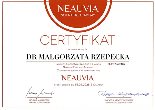 Neauvia Scientific Academy: czerwień wargowa, techniki iniekcyjne (kolejne szkolenie)
